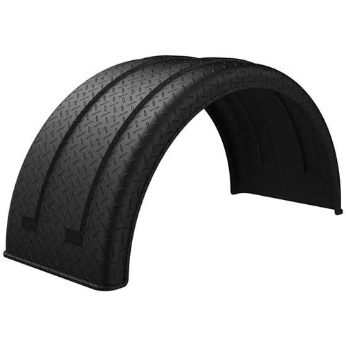 Minimizer Poly Fenders - Diamond Plate Black For 22.25 Inch & 24.5 Inch Wide Base Tires