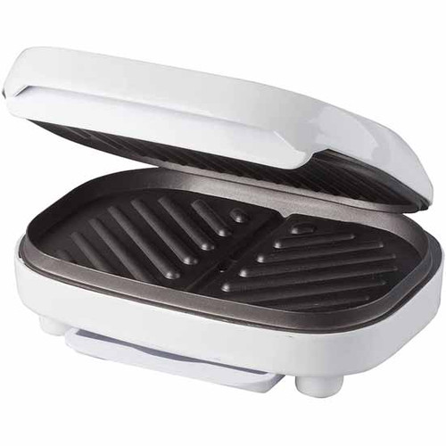 Low-Fat Non-Stick Contact Grille With 2 Slice Capacity, Dishwasher-Safe Drip Tray