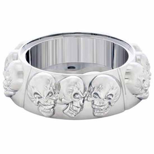 Chrome Skull Steering/ Horn Button Bezel
