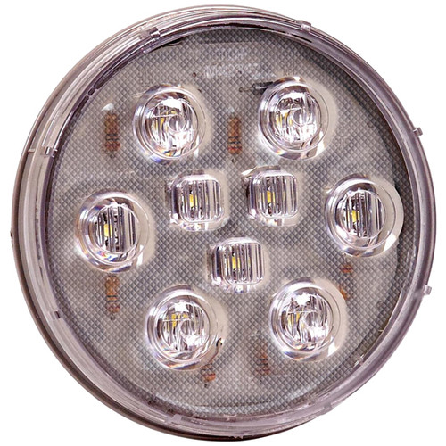 4 Inch Round LED Clear Backup Light 9 Diodes