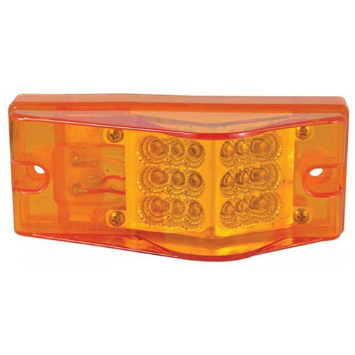 2 X 6 Inch 18 Diode Marker Hump Light - Amber LED / Amber Lens