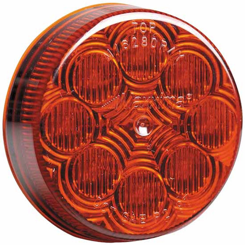 2.5 Inch 8 Diode Red LED Round Marker Light Red Lens