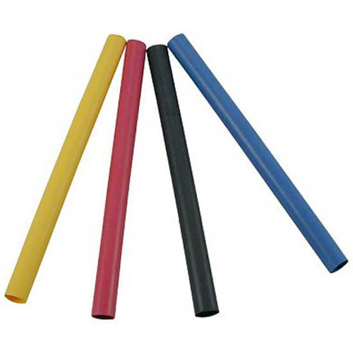 Heat Shrink Tubing - Blue, Clear, Green, Red, Yellow 4 Inch Length, 3/16 Inch I.D. - 4 PCS