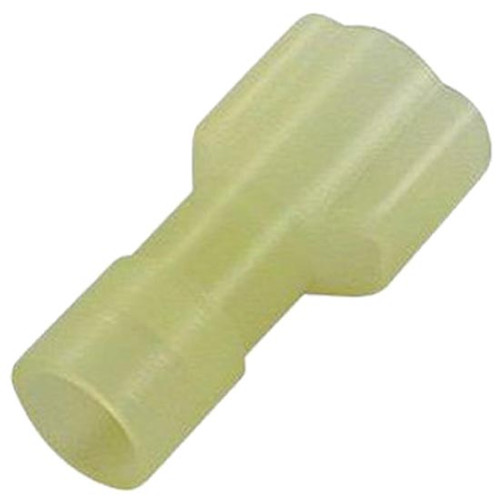 12-10 AWG Yellow Nylon Push On Female Disconnect W/ .250 Tab - 7 PCS