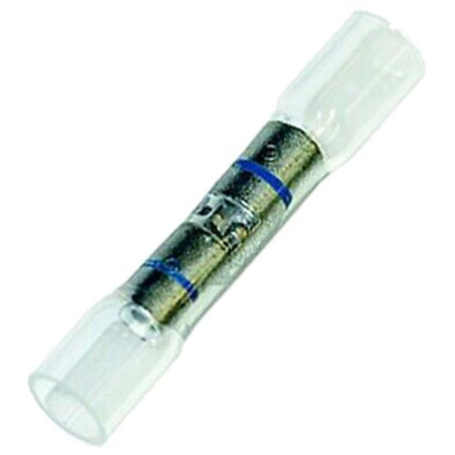 16-14 AWG Clear W/ Blue CS Heat Shrink Butt Connector - 10 PCS