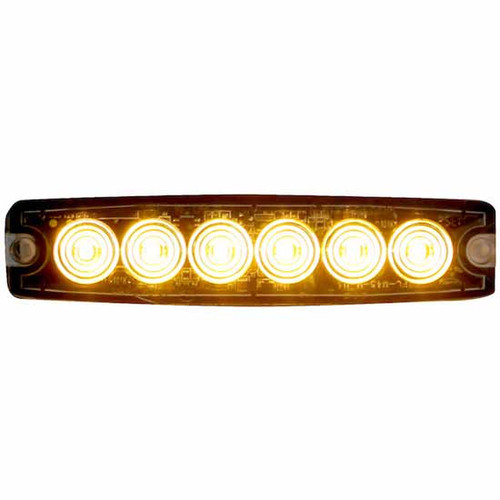 5 Inch Ultra Thin 12V-24V Amber LED Mini Strobe Light W/ 23 Flash Patterns