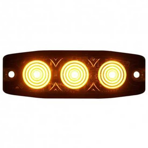 3 High Power LED Super Thin Warning Light - Amber LED