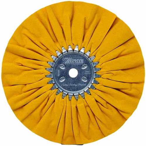 10 Inch Mill Treated Primary Cut Airway Buffing Wheel - Yellow