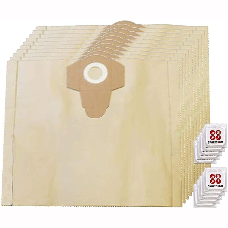 10 x Dust Bags for Clarke Vac King CVAC25SS CVAC30P Vacuum Cleaner 30 L Litre (Pack of 10 + Fresheners)