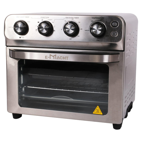 24QT Air Fryer Toaster Oven Combo | 8-in-1 Convection Countertop Oven with 4 Accessories | Stainless Steel Finish, 1700W Power