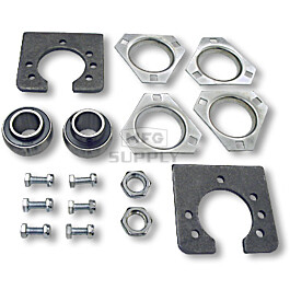 Live Axle Bearing Kit with 3 Hole Flangette for 1-1/4" Axle. With free spinning axle bearings.