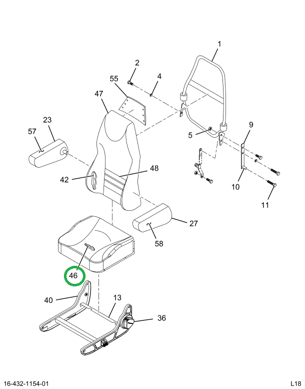 2591441C92 CUSHION SEAT TAN CLTH W/HTR