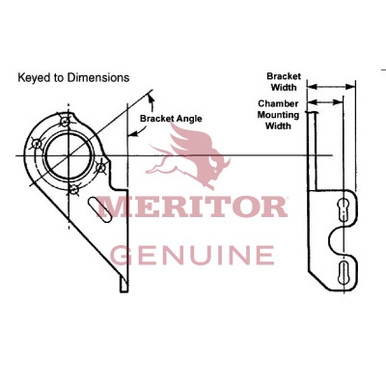 3299A6215 Meritor Bracket Chamber