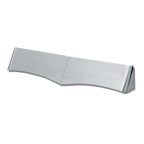 23.25 X 7.5 Inch Stainless Steel Wicked Drop Rear Window Visor By Lincoln Chrome Fits Peterbilt & Kenworth
