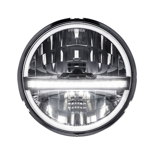 Ultralit 5 3/4 Inch Round Blackout Headlight with LED Position Light Bar
