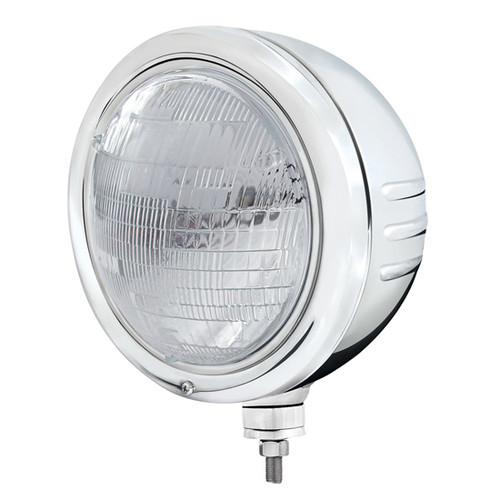 Stainless Steel Classic Embossed Stripe 6014 Seal Beam Headlight