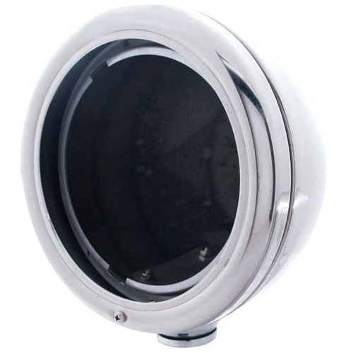 Stainless Steel Classic 7 Inch Headlight Housing With No Turn Signal