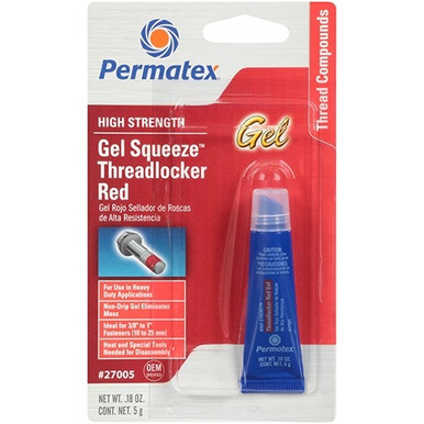 27005 Permatex High Strength Threadlocker RED Gel 5 g