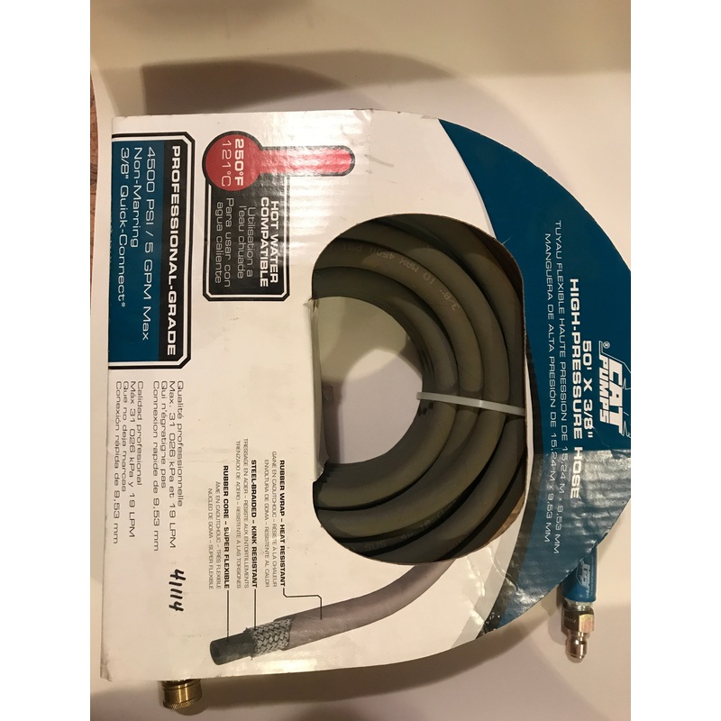 41114 CAT PUMPS 4500 PSI Hot and Cold Water Hose