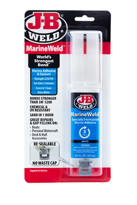 JB Weld 50172 MarineWeld Syringe Bonding Adhesive for Boats, Watercraft & More