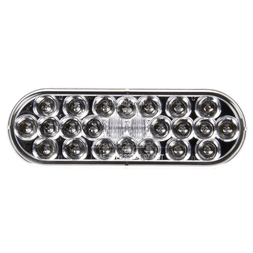 Truck-Lite 6051 Red LED Signal Stat S/T/T Oval Sealed Light Clear Lens 24 Diode