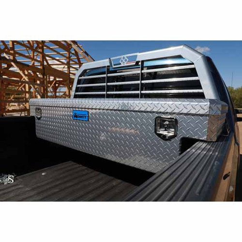 Merrit Aluminum Diamond Plate Standard Crossbody Box, 16 X 20 X 70, Single Door, For Full Size Trucks