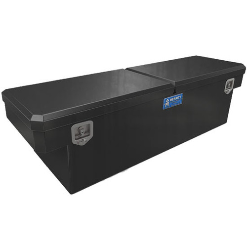 Merritt Smooth Aluminum Double Door Crossbody Box For Mid Size Trucks