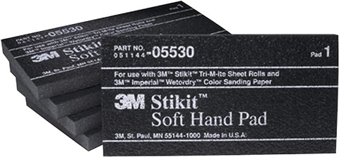 3M 2-3/4" X 5-1/2" X 3/8" Stikit Soft Hand Pad (5530)