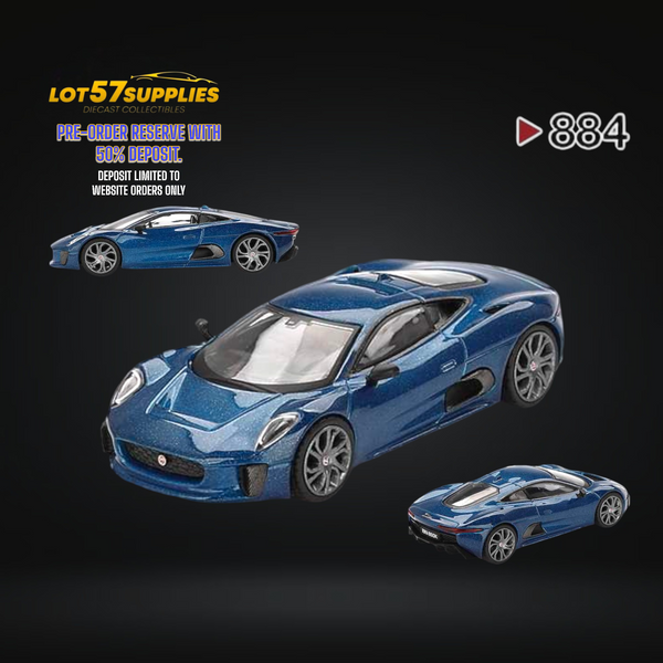 (Pre-Order) Mini-GT Jaguar C-X75 Blue #884 1:64 MGT00884