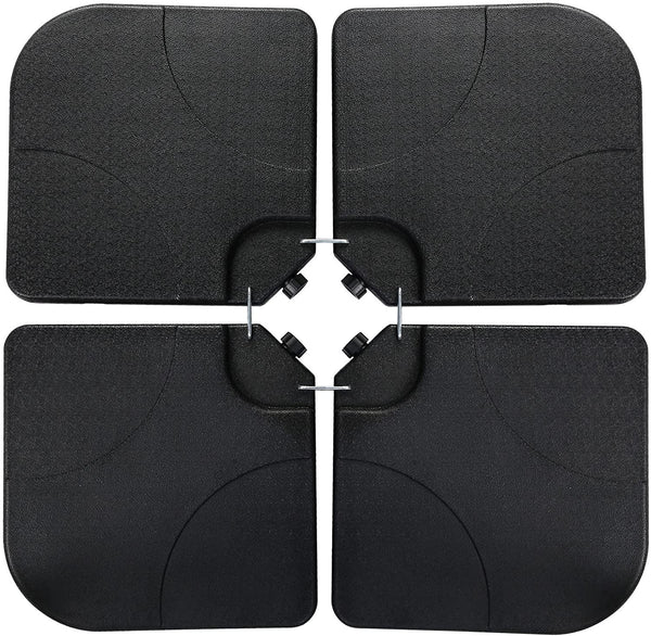 4 Pcs Heavy-Duty Cantilever Offset Patio Umbrella Stand Square Base Plate for Hanging Patio Umbrella