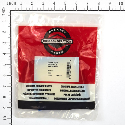Briggs and Stratton OEM 399877S FILTERAIR CLEANER CARTRIDGE Briggs and Stratton Original Part