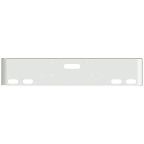 Chrome 12 Inch Texas Rolled End Bumper W/ Center Tow & Mounting Holes W/ 4 Oval Cutouts For Freightliner 120, 132
