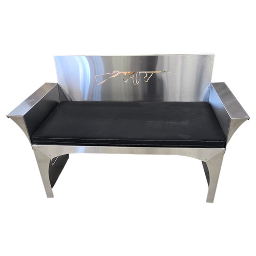 Brushed Stainless Steel Bench Kit With Chrome Shop Mafia Logo