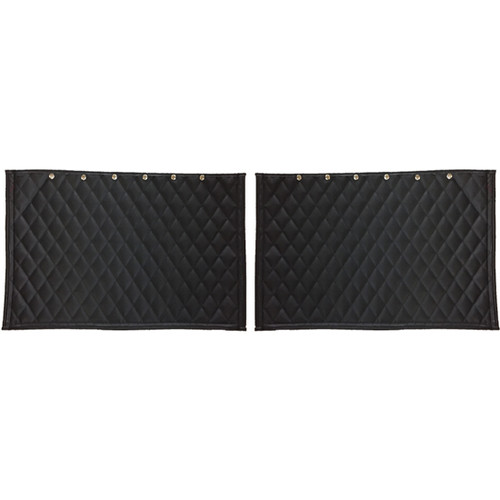 Quilted Vinyl Fender Covers - 27.5 Inch X 24 Inch - Black - Pair