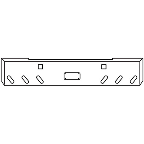 Kenworth W900B, W900L 22 Inch SS American Eagle Ends Style Bumper 6 Inch Sides Boltless W/ Tow& 6 Oval Light Holes