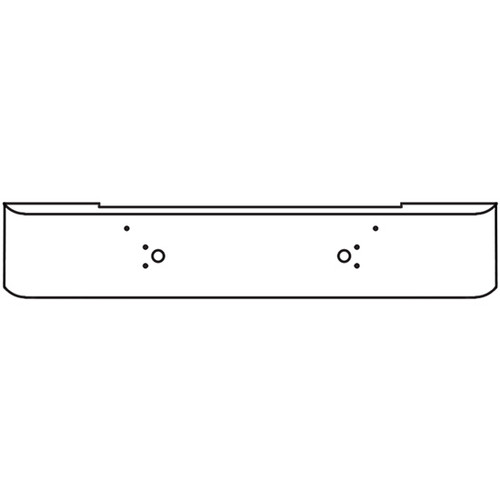 Mack Conv, COE 18 Inch SS Bumper W/ Mounting Holes