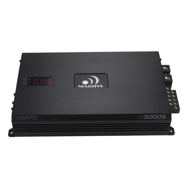 Massive audio H30005 - 300 Watts RMS x 4 @ 2 Ohm + 1500w @ 1 ohm 5 Channel Amplifier