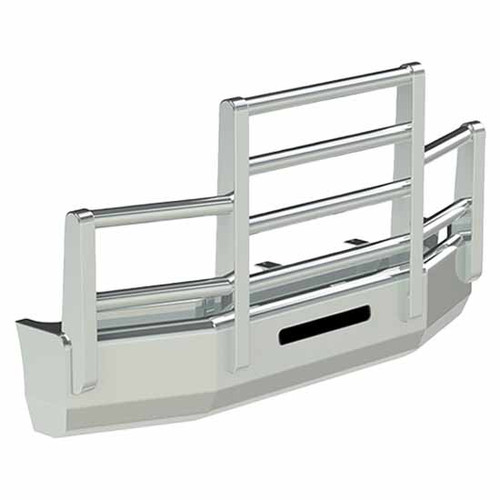 Herd Aluminum Aero 4 Post Grille Guard Bumper W/ Lift Assist & Slam Latch Fits Kenworth W990