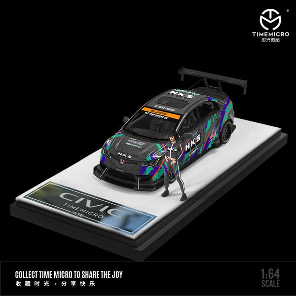 TimeMicro Honda Civic FD2 Modified HKS Widebody 1:64