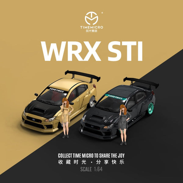 (Pre-Order) TimeMicro Subaru Impreza WRX-STI BLACK / GOLD 1:64