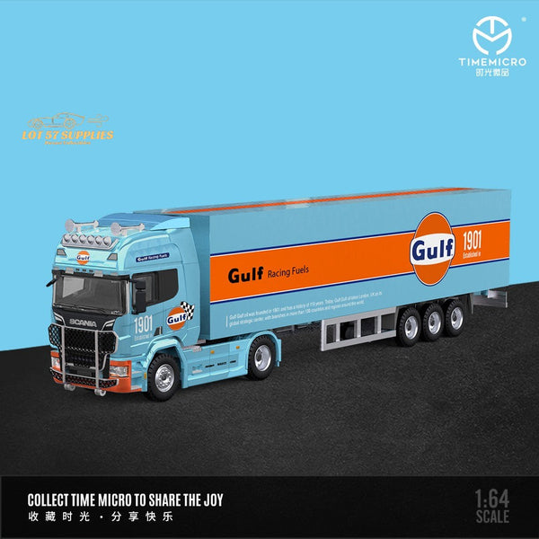 (Pre-Order) TimeMicro Mitsubishi Fuso Container Truck Gulf Livery 1:64 TM644004