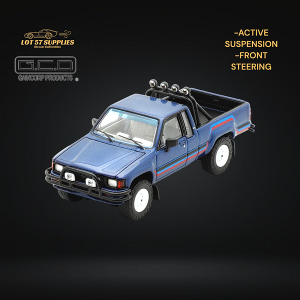 (Pre-Order) GCD Toyota Hilux SR5 Pickup Truck Blue 1:64 KS-062-398