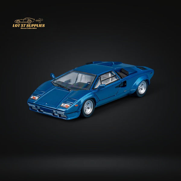(Pre-Order) FindClassically Lamborghini Countach LP5000 S Blue Without Tail Wing 1:64