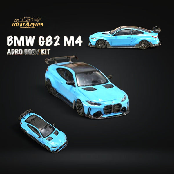 (Pre-Order) Street Weapon BMW M4 G82 With ADRO BODY KIT Miami Blue 1:64