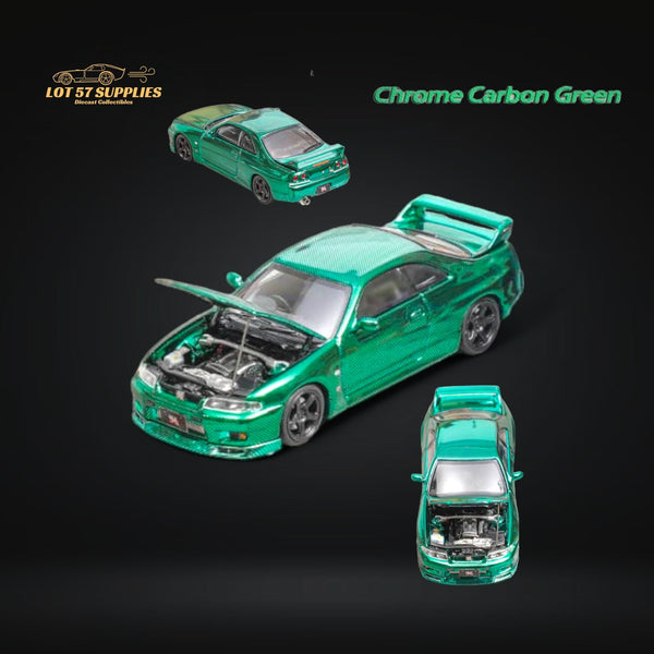 (Pre-Order) Focal Horizon Skyline GT-R R33 GT-R 4th Gen BCNR33 Chrome Green Carbon 1:64