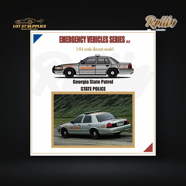 (Pre-Order) Rollin Ford Crown Victoria Georgia State Trooper Police Car 1:64
