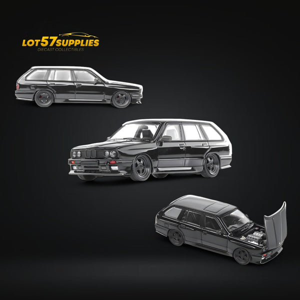 (Pre-Order) Mortal BMW E30 Crock - Openable Hood - Cambered in Full Black 1:64