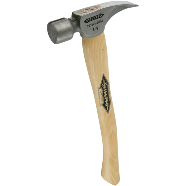 Stiletto TI14MC Titan 14oz Titanium Framing Hammer Milled/Curved 16" Hickory