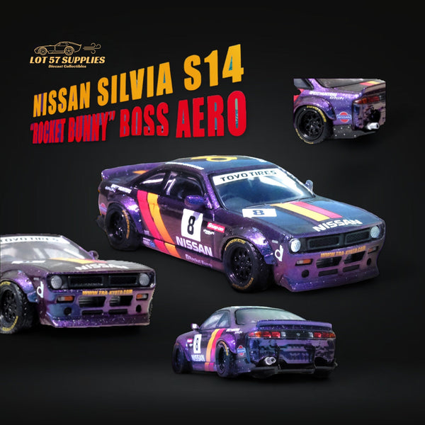 (Pre-Order) Inno64 Nissan Silvia S14 Boss "ROCKET BUNNY" in Purple 1:64 IN64-S14B-PRP
