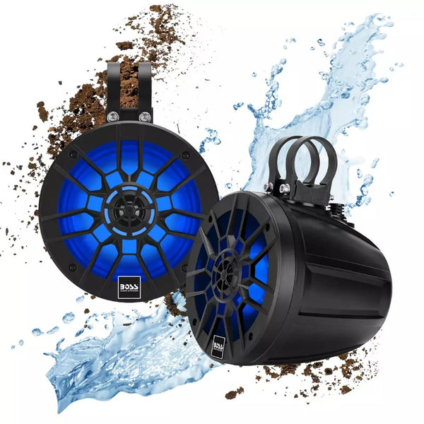 Boss Audio B6RGB 6.5" Marine Roll Cage ATV/UTV Waketower Bluetooth Speaker Pods